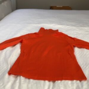 Women's Orange Turtleneck Top